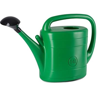 Tymar Grote gieter met handdouche van kunststof, 14 liter, grote tuingieter voor plantenverzorging en irrigatie in woning, balkon en tuin (14 liter) Tymar Grote gieter met handdouche van kunststof, 14 liter, grote tuingieter voor plantenverzorging en irrigatie in woning, balkon en tuin (14 liter)