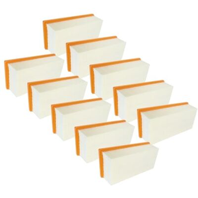 vhbw Lot de 10 filtres plissés plats compatibles avec les aspirateurs industriels Kärcher IVC 60/24-2 Ap, IVC 60/30 Ap vhbw Lot de 10 filtres plissés plats compatibles avec les aspirateurs industriels Kärcher IVC 60/24-2 Ap, IVC 60/30 Ap