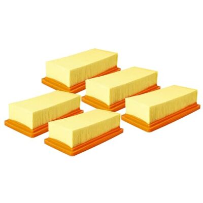vhbw Lot de 5 filtres plissés plats de rechange pour aspirateur eau et poussière Kärcher 6.415-953.0 vhbw Lot de 5 filtres plissés plats de rechange pour aspirateur eau et poussière Kärcher 6.415-953.0