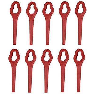 Spares2go 10 stuks kunststof messen compatibel met ALDI Ferrex 20V 40V accu-grastrimmer Spares2go 10 stuks kunststof messen compatibel met ALDI Ferrex 20V 40V accu-grastrimmer