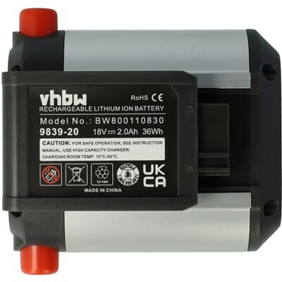 vhbw Accu compatibel met Gardena THS Li-18/42 (8881-20) telescopische heggenschaar vervangt BLi-18 (9840-20, 9839-20) (Li-Ion, 2000mAh, 18V) vhbw Accu compatibel met Gardena THS Li-18/42 (8881-20) telescopische heggenschaar vervangt BLi-18 (9840-20, 9839-20) (Li-Ion, 2000mAh, 18V)