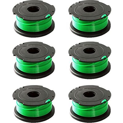 Chuancheng Set van 6 spoelen groen garen voor Black & Decker GL7033 GL8033 GL9035 20 voet 0,08 inch automatische voeding grastrimmer lijn, vervangende spoel A6482 voor Black + Decker Chuancheng Set van 6 spoelen groen garen voor Black & Decker GL7033 GL8033 GL9035 20 voet 0,08 inch automatische voeding grastrimmer lijn, vervangende spoel A6482 voor Black + Decker