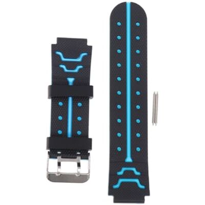 Hemobllo Horlogeband voor kinderen, siliconen armband, waterdicht, universele armband voor jongens en meisjes, voor vier generaties kinderhorloges (zwart en roze), blauw, M, riem Hemobllo Horlogeband voor kinderen, siliconen armband, waterdicht, universele armband voor jongens en meisjes, voor vier generaties kinderhorloges (zwart en roze), blauw, M, riem