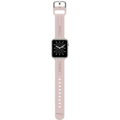 BREIL Dameshorloge SBT-X monokleur wijzerplaat zwart SMARTWATCH SMARTMODULE en MESH uurwerk/siliconen band + staal zilver + roze EW0668 BREIL Dameshorloge SBT-X monokleur wijzerplaat zwart SMARTWATCH SMARTMODULE en MESH uurwerk/siliconen band + staal zilver + roze EW0668