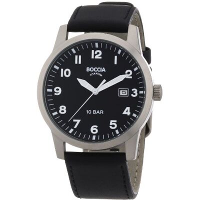 Boccia Leren herenhorloge 597-03 Boccia Leren herenhorloge 597-03