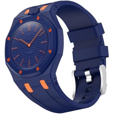 KingFan Siliconen horlogeband met geïntegreerde behuizing voor Audemars Piguet x Swatch Royal Pop zakhorloge, 12 uur aanpasbare richting, meerdere kleuropties, Siliconen, Geen edelsteen KingFan Siliconen horlogeband met geïntegreerde behuizing voor Audemars Piguet x Swatch Royal Pop zakhorloge, 12 uur aanpasbare richting, meerdere kleuropties, Siliconen, Geen edelsteen