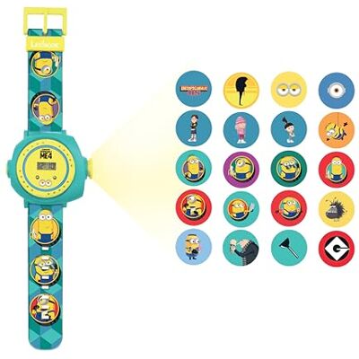 Lexibook , Despicable Me, Minions, verstelbare polshorloge met digitaal scherm en 20 Minions-afbeeldingen, voor kinderen, blauw/geel, DMW050DES Lexibook , Despicable Me, Minions, verstelbare polshorloge met digitaal scherm en 20 Minions-afbeeldingen, voor kinderen, blauw/geel, DMW050DES