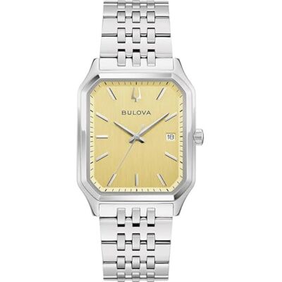 Bulova Classic Tony Bennett 96B471 Herenhorloge, kwarts, 43 mm, bruine wijzerplaat, behuizing en armband van roestvrij staal, saffierglas Bulova Classic Tony Bennett 96B471 Herenhorloge, kwarts, 43 mm, bruine wijzerplaat, behuizing en armband van roestvrij staal, saffierglas