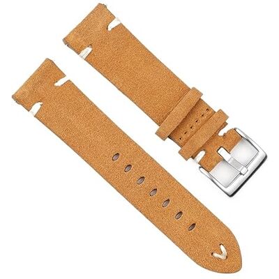 Overhil1s Horlogeband, handgemaakte lederen horlogeband 18 mm 20 mm 22 mm 24 mm vintage suède reservearmband grijs beige kleur voor mannen vrouwen horloges, Agaat Overhil1s Horlogeband, handgemaakte lederen horlogeband 18 mm 20 mm 22 mm 24 mm vintage suède reservearmband grijs beige kleur voor mannen vrouwen horloges, Agaat