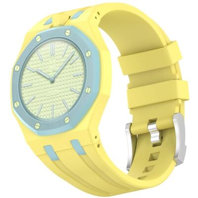 KingFan Siliconen horlogeband met geïntegreerde behuizing voor Audemars Piguet x Swatch Royal Pop zakhorloge, 12 uur aanpasbare richting, meerdere kleuropties, Siliconen, Geen edelsteen KingFan Siliconen horlogeband met geïntegreerde behuizing voor Audemars Piguet x Swatch Royal Pop zakhorloge, 12 uur aanpasbare richting, meerdere kleuropties, Siliconen, Geen edelsteen