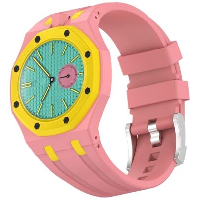 KingFan Siliconen horlogeband met geïntegreerde behuizing voor Audemars Piguet x Swatch Royal Pop zakhorloge, 12 uur aanpasbare richting, meerdere kleuropties, Siliconen, Geen edelsteen KingFan Siliconen horlogeband met geïntegreerde behuizing voor Audemars Piguet x Swatch Royal Pop zakhorloge, 12 uur aanpasbare richting, meerdere kleuropties, Siliconen, Geen edelsteen