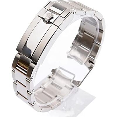 REFKIT Roestvrij stalen armband voor Rolex Submariner Daytona Herenhorloge met boogrand (kleur: A, maat: 20 mm met logo) REFKIT Roestvrij stalen armband voor Rolex Submariner Daytona Herenhorloge met boogrand (kleur: A, maat: 20 mm met logo)