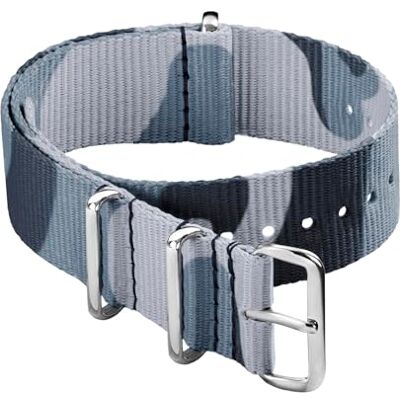Archer Watch Straps Klassieke nylon horlogeband in NATO-stijl Keuze uit kleur en maat (18 mm, 20 mm, 22 mm, 24 mm), Blauwe Camouflage, 18 mm, Militair Archer Watch Straps Klassieke nylon horlogeband in NATO-stijl Keuze uit kleur en maat (18 mm, 20 mm, 22 mm, 24 mm), Blauwe Camouflage, 18 mm, Militair