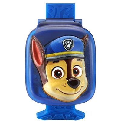 VTech Paw Patrol, Chase, interactief kinderhorloge, flip-display, zachte armband, 12 wijzerplaten, 4 spellen, voor kinderen van 3 tot 7 jaar, inhoud in het Frans (mogelijk niet in het Nederlands) VTech Paw Patrol, Chase, interactief kinderhorloge, flip-display, zachte armband, 12 wijzerplaten, 4 spellen, voor kinderen van 3 tot 7 jaar, inhoud in het Frans (mogelijk niet in het Nederlands)