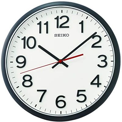 Seiko Zwarte Kunststof Wandklok Tweede Kruipende QXA750K Seiko Zwarte Kunststof Wandklok Tweede Kruipende QXA750K