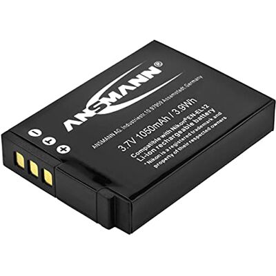 Ansmann A-Nik ENEL 12 Digicam Li-ion batterij 3,7 V/1050 mAh voor Nikon digitale camera, ideaal voor professionele en amateurfotografie, ook perfect als reservebatterij Ansmann A-Nik ENEL 12 Digicam Li-ion batterij 3,7 V/1050 mAh voor Nikon digitale camera, ideaal voor professionele en amateurfotografie, ook perfect als reservebatterij