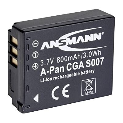 Ansmann Panasonic CGA-S 007 E/1B Li-Ion batterij voor Lumix DMC-TZ1 Ansmann Panasonic CGA-S 007 E/1B Li-Ion batterij voor Lumix DMC-TZ1