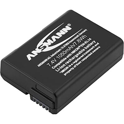 Ansmann Li-ion batterij A-Nik EN EL 14 7 4 V type 1050 mAh krachtige batterij voor digitale camera de perfecte reservebatterij voor Nikon Digicam enz Ansmann Li-ion batterij A-Nik EN EL 14 7 4 V type 1050 mAh krachtige batterij voor digitale camera de perfecte reservebatterij voor Nikon Digicam enz