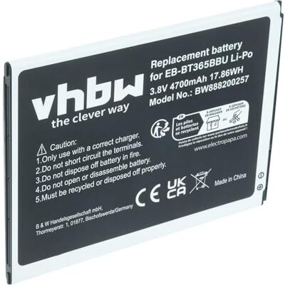 vhbw Li-polymeer batterij 4700 mAh (3,8 V) voor tablet zoals Samsung EB-BT365BBC, EB-BT365BBE, EB-BT365BBU, EB-BT365BBUBUS, GH43-04317A vhbw Li-polymeer batterij 4700 mAh (3,8 V) voor tablet zoals Samsung EB-BT365BBC, EB-BT365BBE, EB-BT365BBU, EB-BT365BBUBUS, GH43-04317A