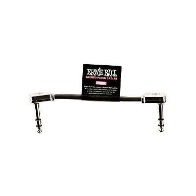 Ernie Ball 3" Single Flat Ribbon Stereo Patch Cable Zwart Ernie Ball 3" Single Flat Ribbon Stereo Patch Cable Zwart