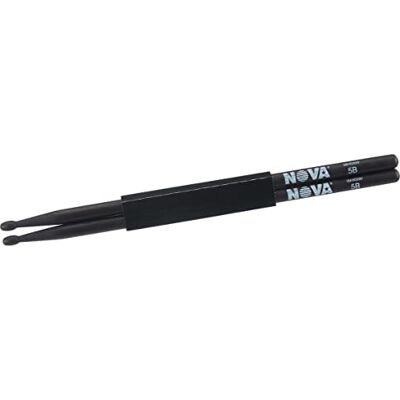 Vic Firth NOVA Series Drumsticks 5B Wood Tip Black Vic Firth NOVA Series Drumsticks 5B Wood Tip Black