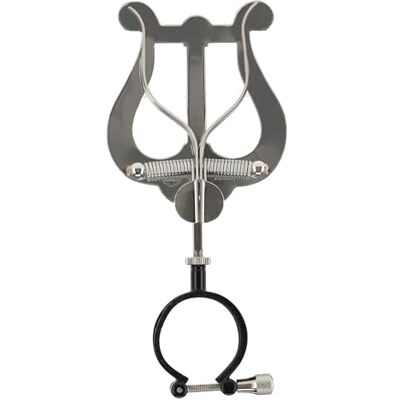 GEWA Walking/Walking Lyre voor klarinet "Flex" Middelgrote lyre 2 knoppen veerbelaste roestvrijstalen klem voor alle klarinetten GEWA Walking/Walking Lyre voor klarinet "Flex" Middelgrote lyre 2 knoppen veerbelaste roestvrijstalen klem voor alle klarinetten
