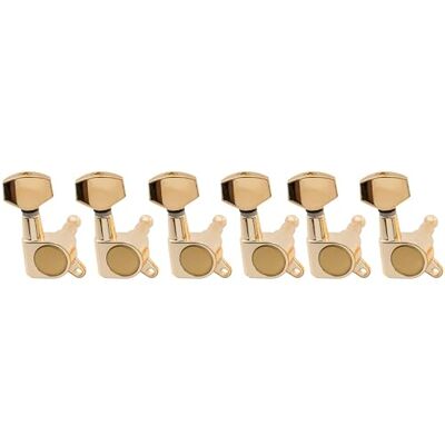 Musiclily Basic Ratio 15:1 mechanische toetsen Hex 6-in-line standaard verzegelde rechterkant voor gitaar stijl Strat Tele, goud Zeshoekige knop voor Fender Strat Tele Style elektrische gitaar Musiclily Basic Ratio 15:1 mechanische toetsen Hex 6-in-line standaard verzegelde rechterkant voor gitaar stijl Strat Tele, goud Zeshoekige knop voor Fender Strat Tele Style elektrische gitaar