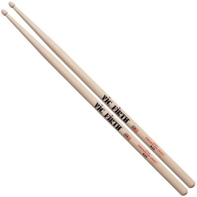 Vic Firth American Jazz 3 eetstokken, houten punt Vic Firth American Jazz 3 eetstokken, houten punt
