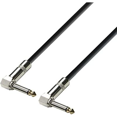 Adam Hall 3 STAR IRR 0060 Instrument jack kabel 6,35 mm mono-haakse stekker naar 6,35 mm jack mono-hoek 0,6 m Adam Hall 3 STAR IRR 0060 Instrument jack kabel 6,35 mm mono-haakse stekker naar 6,35 mm jack mono-hoek 0,6 m