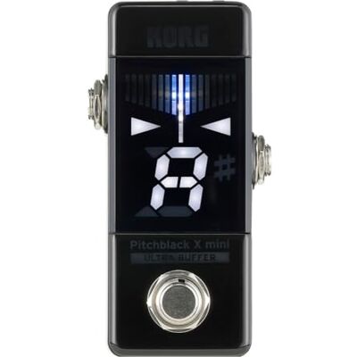 Korg PB-X-MINI Pitchblack X Series Mini chromatisch stemapparaat voor gitaar/bas zwart Korg PB-X-MINI Pitchblack X Series Mini chromatisch stemapparaat voor gitaar/bas zwart