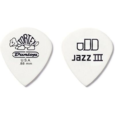 Dunlop Tortex White Jazz III plectrums, 1,0 mm, 72 stuks Dunlop Tortex White Jazz III plectrums, 1,0 mm, 72 stuks
