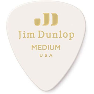 Dunlop 483P01MD klassieke plectrums wit, 12 stuks Dunlop 483P01MD klassieke plectrums wit, 12 stuks