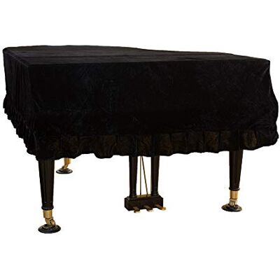 Mitef Klassieke Universele Staart Piano Cover Decoratieve Pleuche Zwart Maat: 155 cm Mitef Klassieke Universele Staart Piano Cover Decoratieve Pleuche Zwart Maat: 155 cm