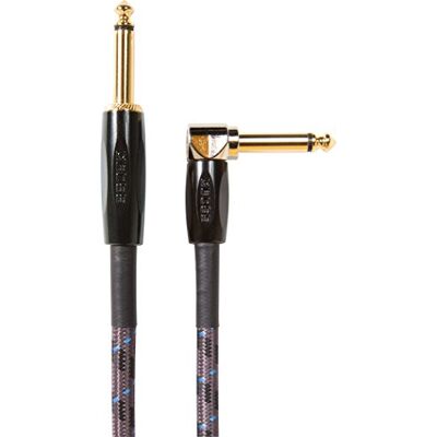 Boss Bic-15A gitaar-, bas- en instrumentenkabel 1/4 inch haakse connectoren, lengte 4,5 m Boss Bic-15A gitaar-, bas- en instrumentenkabel 1/4 inch haakse connectoren, lengte 4,5 m