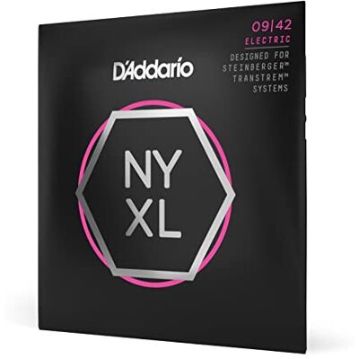 D'Addario NYXL NYXLS0942 Elektrische gitaarsnaren, ongeëvenaarde weerstand, stemstabiliteit, verbeterde midden, 4-snarige basgitaren, dubbel uiteinde Super Light 09-42 D'Addario NYXL NYXLS0942 Elektrische gitaarsnaren, ongeëvenaarde weerstand, stemstabiliteit, verbeterde midden, 4-snarige basgitaren, dubbel uiteinde Super Light 09-42