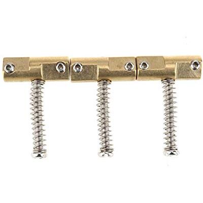 Musiclily Wilkinson WTB 10,8 mm wigvormige bruggen in vintage-stijl, van messing, voor gitaar, ezelstijl, originele kleur (3 stuks) Musiclily Wilkinson WTB 10,8 mm wigvormige bruggen in vintage-stijl, van messing, voor gitaar, ezelstijl, originele kleur (3 stuks)