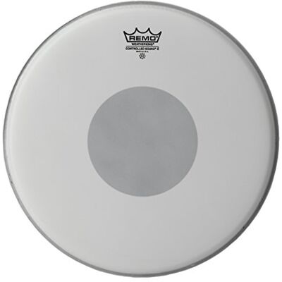 REMO Controlled Sound X-CX-0114-10 batterijhuid gezandstraald wit zwart stip aan de onderkant 14 inch REMO Controlled Sound X-CX-0114-10 batterijhuid gezandstraald wit zwart stip aan de onderkant 14 inch