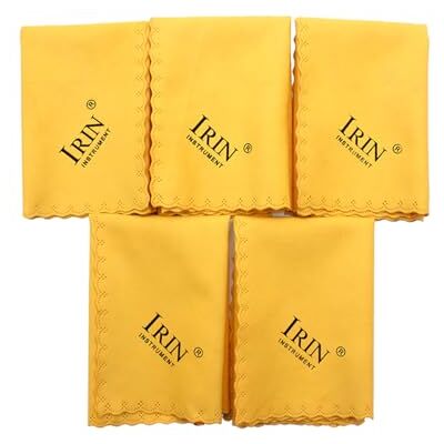 Alnicov 5 stuks universele microvezel poetsdoek voor muziekinstrument gitaar viool piano trompet klarinet sax geel Alnicov 5 stuks universele microvezel poetsdoek voor muziekinstrument gitaar viool piano trompet klarinet sax geel