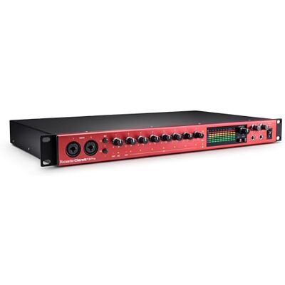 Focusrite Clarett+ 8Pre Audio Interface 8 Clarett microfoonvoorversterkers, 2 Hi-Z naar JFET-ingangen, 18 x 20 E/S, 10 gebalanceerde uitgangen, ADAT, luchtmodus Focusrite Clarett+ 8Pre Audio Interface 8 Clarett microfoonvoorversterkers, 2 Hi-Z naar JFET-ingangen, 18 x 20 E/S, 10 gebalanceerde uitgangen, ADAT, luchtmodus