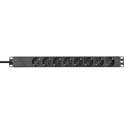 Adam Hall Rack PDU stroomverdeler 8-19" 1 HE 8 vakken zonder schakelaar Adam Hall Rack PDU stroomverdeler 8-19" 1 HE 8 vakken zonder schakelaar