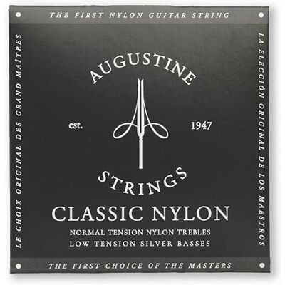 Augustine 650407 Black Label gitaarsnaren klassiek, normale spanning Augustine 650407 Black Label gitaarsnaren klassiek, normale spanning