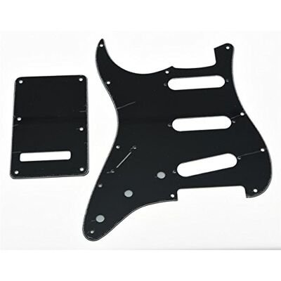 KAISH Achterplaat voor linkshandige gitaar ST/Stratocaster/Stratocaster/Stratocaster/Stratocaster/Stratocaster/Stratocaster voor linkshandigen, 3-laags, zwart KAISH Achterplaat voor linkshandige gitaar ST/Stratocaster/Stratocaster/Stratocaster/Stratocaster/Stratocaster/Stratocaster voor linkshandigen, 3-laags, zwart