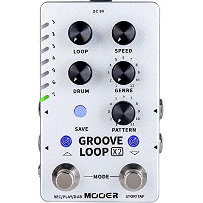 MOOER Groove Loop X2 stereo percussiemachine-pedaal MOOER Groove Loop X2 stereo percussiemachine-pedaal