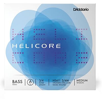D'Addario Bowed enkele snaar (La) voor Helicore Solo Contrabass, 3/4 hals, Medium D'Addario Bowed enkele snaar (La) voor Helicore Solo Contrabass, 3/4 hals, Medium