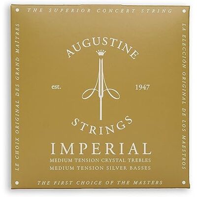 Augustine 650467 Imperial Red Label snaren voor klassieke gitaar, sterk/medium spanning Augustine 650467 Imperial Red Label snaren voor klassieke gitaar, sterk/medium spanning