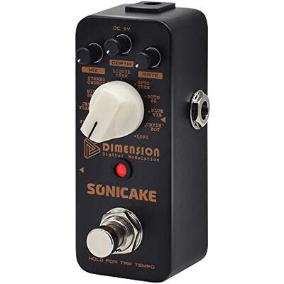 SONICAKE Modulatie Effectpedaal voor gitaar 11 modus Phaser Flanger Chorus Tremolo Vibrato Autowah Sampling 5e Dimensie SONICAKE Modulatie Effectpedaal voor gitaar 11 modus Phaser Flanger Chorus Tremolo Vibrato Autowah Sampling 5e Dimensie