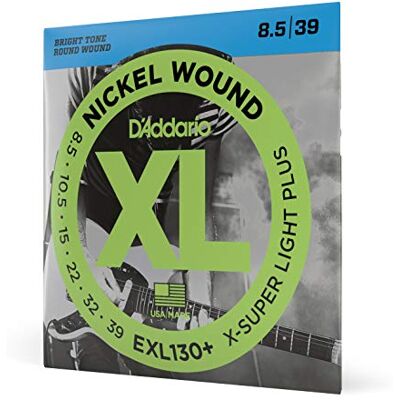 D'Addario EXL130+ elektrische gitaarsnaren uit nikke, extra Super Light Plus, 8,5-39 D'Addario EXL130+ elektrische gitaarsnaren uit nikke, extra Super Light Plus, 8,5-39