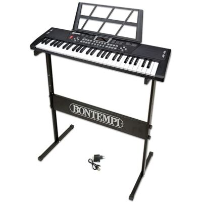 Bontempi HarmonyLegs Digitaal pianotoetsenbord met 54 toetsen, met toetsenbordsteun en verlichte toetsen, perfect voor plezier, 74,9 x 23,9 x 8,9 cm Bontempi HarmonyLegs Digitaal pianotoetsenbord met 54 toetsen, met toetsenbordsteun en verlichte toetsen, perfect voor plezier, 74,9 x 23,9 x 8,9 cm