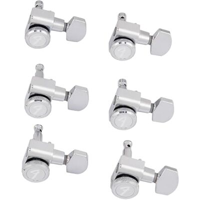 Fender 990818100 Stratocaster/Telecaster stemmachine set, afsluitbaar, verchroomd, 11,4 x 4,3 x 25,4 cm Fender 990818100 Stratocaster/Telecaster stemmachine set, afsluitbaar, verchroomd, 11,4 x 4,3 x 25,4 cm