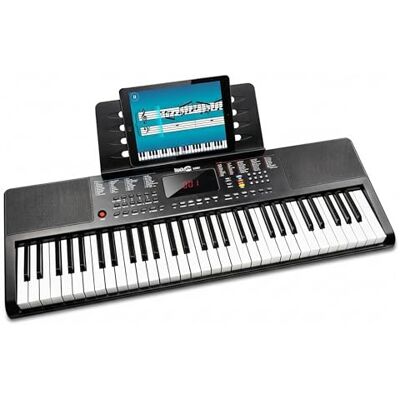 RockJam Compact Keyboard 61 toetsen met muziekstandaard, voeding, pianonotenstickers en Simply Piano lessen RockJam Compact Keyboard 61 toetsen met muziekstandaard, voeding, pianonotenstickers en Simply Piano lessen